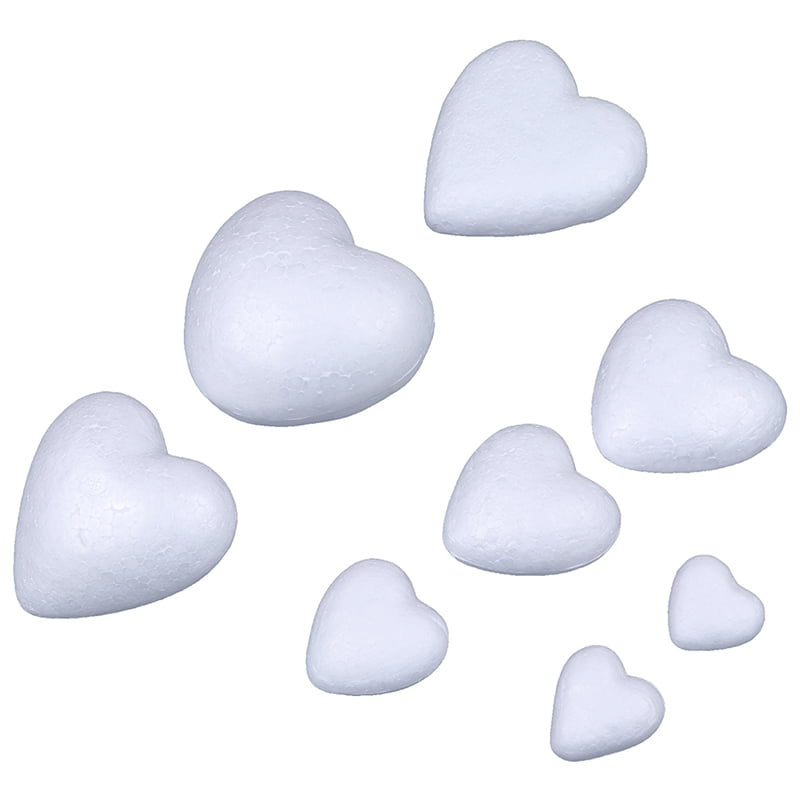 2/5/10Pcs Polystyrene Styrofoam Foam Ball Heart Shaped Foam Crafts for Wedding 