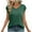 Green, variant on Timegard Summer Tops for Women V Neck Cap Sleeve Solid Color Blouse Travel Casual Loose Comfy Tee Shirts