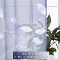 thumbnail image 6 of ZACOO 52"W x 15"L Sheer Curtain Valanse Floral Embroidered Jacquard Half Curtain Short Curtain Window Decorative with Rod Pocket Top for Kitchen, 1 Panel, 6 of 6