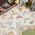 thumbnail image 3 of 6 Bags 6 Styles Baroque Paper Corner Stickers Flower Retro French Collage Materials Embossed Corner Embellishments, 3 of 7