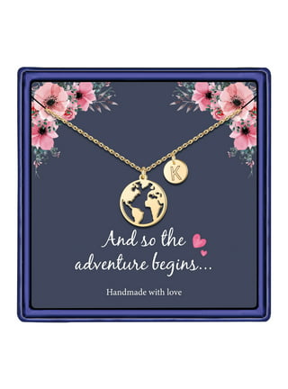 KOEDLN Unlock Your Potential Key Pendant Necklace with Meaning Card Women  Girls Jeweiry Friendship Gifts