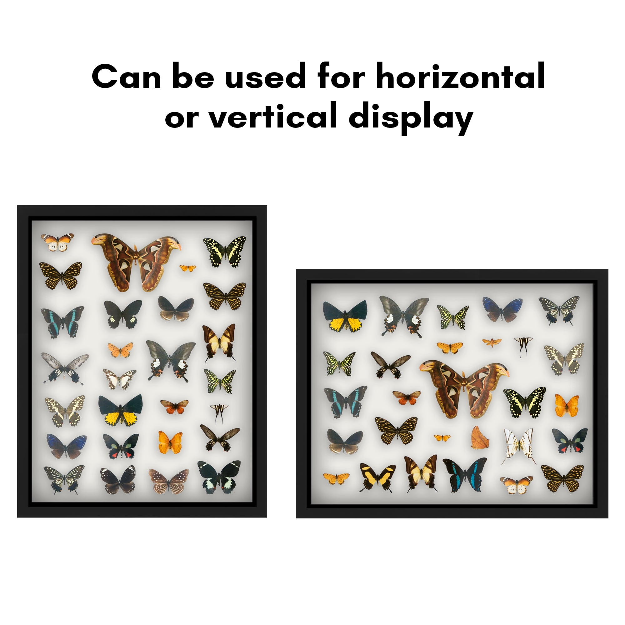 Americanflat 16x20 Shadow Box Frame with Polished Plexiglass Silhouette Collection Large Display Case - Black