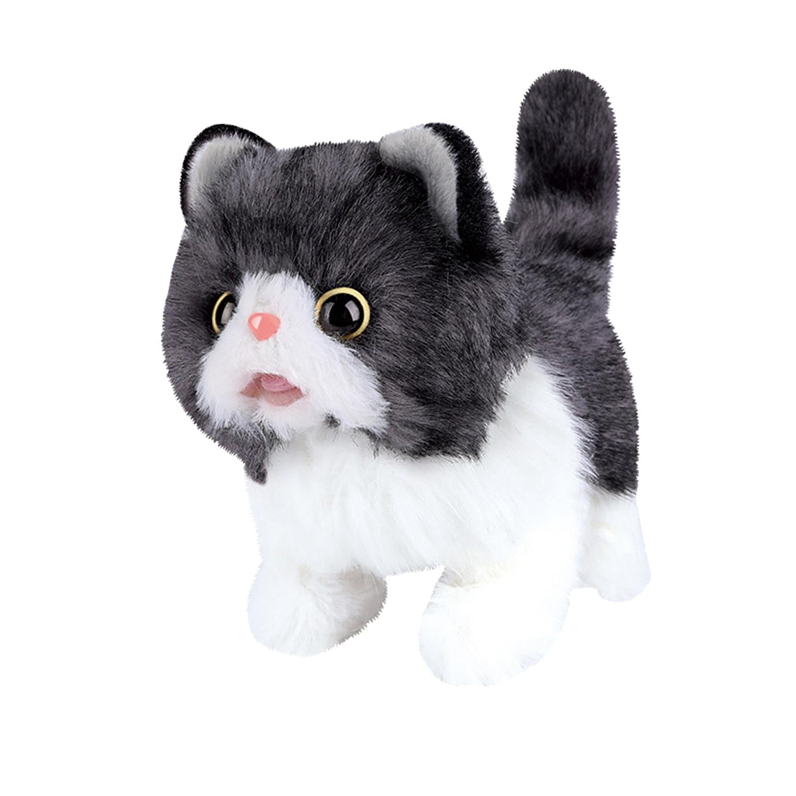 Lovely Electric Cat Plush Toy Soft Plush Robotic Pet Toy Musical Gift Stuffed Animal Soothing Toy for Baby Kids Toddlers Boys Girl B