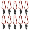 thumbnail image 2 of 20pcs Tarp Awning Clamp Clips Tent Snaps Hangers Camping Tent Tighten Lock Grip Clamp with Carabiner for Camping Farming Garden, 2 of 7