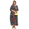 thumbnail image 1 of Oussum Robe Caftan Longue en Polyester Grande Taille Noire Mandana pour Femmes, 1 of 7