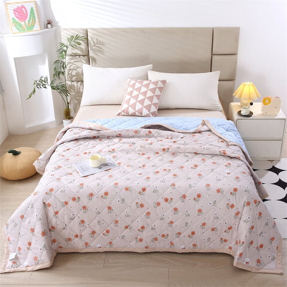 Danhjin Cool Comforter Soft Clouds Lightweight Breathable Blanket for Hot Sleepers & Night Sweats, Machines Washable Summer Bedding, 59x39x1.18in Summer Quilt for Adults