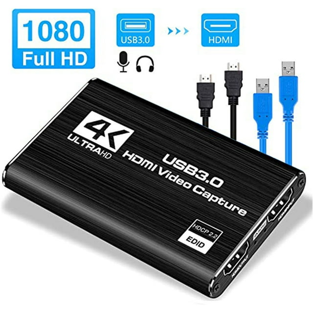 EGNMCR HDMI Video Capture Card 4K Screen Record USB3.0 1080P 60FPS Game Capture Device Capture Card