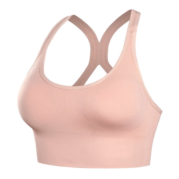 Toystoory Sujetador de Yoga para mujer, deportes, sujetador con relleno con aumento, camisetas sin mangas, chaleco, entrenamiento, Fitness, Uniforme atlético Rosado METRO