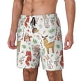 thumbnail image 2 of Haiem Cute Little Animals Mens Swim Trunks with Compression Liner 2 in 1 Swimming Shorts Stretch Swimwear Quick Dry,Board Shorts-XX-Large, 2 of 9