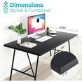 thumbnail image 5 of Kaboon 36x23.82 inch Universal Table Top, 1 inch Thick, Black, 5 of 6