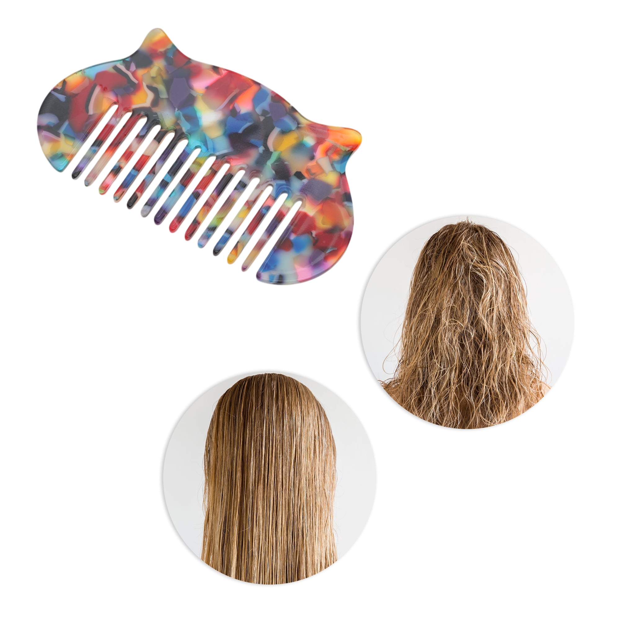 Unique Bargains 1 Pc Cute Durable Cat Hair Comb Designed for All Hair Types Colorful