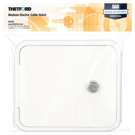 Thetford RV Universal Medium Electric Cable Hatch Polar White, 94335