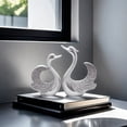 thumbnail image 6 of Luxury Home Decor, Wedding Anniversary Gifts for Couple, Statues for Home Decor, Tabletop Decor, Elegant 2-Piece Matched Swan Couple Set with Embedded Sparkling Crystal Details,, 6 of 8
