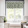 thumbnail image 3 of Boho Curtain Valances for Windows, Minimalist Aztec Farmhouse Style Sage Green Rod Pocket Valance Window Treatments Short Curtains for Kitchen Bathroom Living Room, 3 of 6