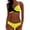 Yellow, variant on LoyisViDion Women'S Swimsuit Clearance Women Swimwear Patchwork Bikini Split Swimsuit Black S
