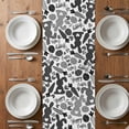 thumbnail image 4 of Table Runner 72 Inches Long for Kitchen Dining, Happy Easter Dresser Scarf Farmhouse, Dining Table Decorations for Wedding/Parties, Rabbits Eggs Carrots Black Gray Plaid 13 x 72 In, 4 of 8