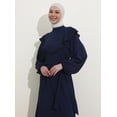 thumbnail image 3 of Navy Blue - Polo neck - Unlined - Modest Dress - Refka, 3 of 5