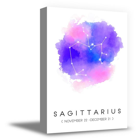 Awkward Styles Astrology Theme Zodiac Sign Sagittarius Canvas Zodiac Wall Art Attractive Gifts for Astrology Lover Sagittarius Wall Print Zodiac Map Decor