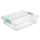 thumbnail image 1 of Sterilite Caja con clips, paquete de 6, almacenamiento transparente para manualidades, suministros y artículos de oficina, grande, 1 of 5