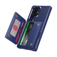 thumbnail image 2 of Allytech  Magnetic Clasp Wallet Case for Samsung Galaxy S24 Ultra with 3 Card Holder, Compatible with Magnetic Car Mount, Premium PU Leather Kickstand Soft TPU Frame Shockproof Case, Darkblue, 2 of 8