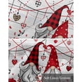 thumbnail image 6 of Valentine's Day Red Gnomes Linen Curtain Valance for Bedroom/Bathroom/Kitchen/Office/Living/Dining Room Window,Love Heart Vintage Wooden Rod Pocket Topper Decorative Cafe Drapes Panel 54"x18", 6 of 6