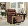 thumbnail image 3 of Nathaniel Home Addison Microfiber Upholsetered Recliner in Chocolate, 3 of 3