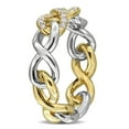 thumbnail image 3 of Created Forever Women's 1/5 CT TW Lab Grown Diamond Two-Tone Sterling Silver Infinity Ring, 3 of 10
