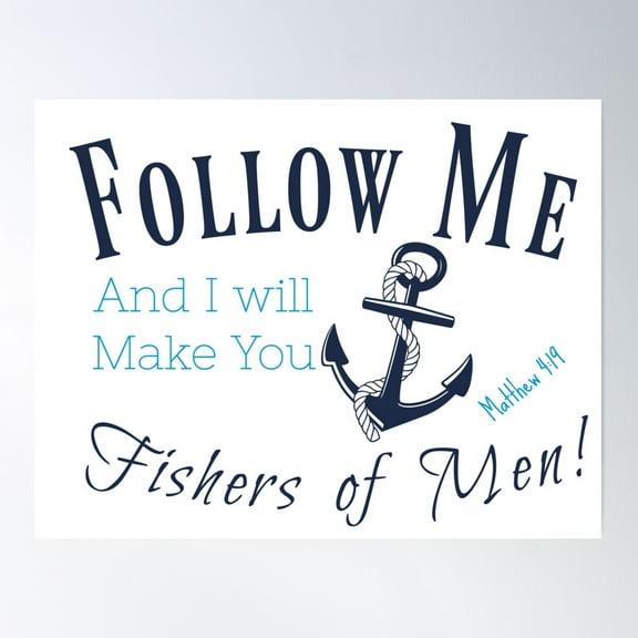 Fishers Of Men Poster Wall Art, Modern Wall Decor For Living Room Bedroom, 8x12 UNFRAMED