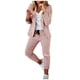 thumbnail image 2 of Puntoco Traje casual con estampado de celosía para mujer, chaqueta de manga larga + pantalones largos, conjunto de dos piezas Puntoco Puntoco-5444, 2 of 6