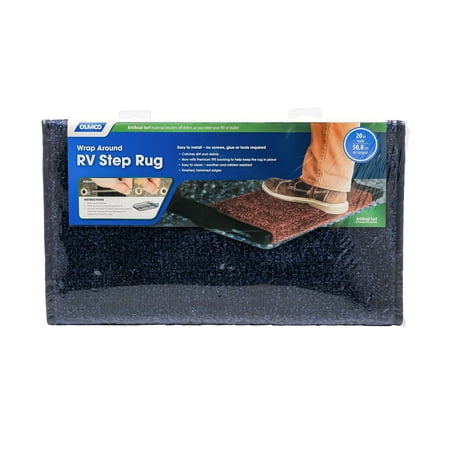 Camco 42937 RV Step Rug ( Premium Wrap Around , Turf Material (22