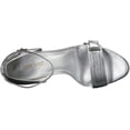 thumbnail image 4 of womens nine west matteo ankle strap dress sandals, silver metallic, 4 of 5