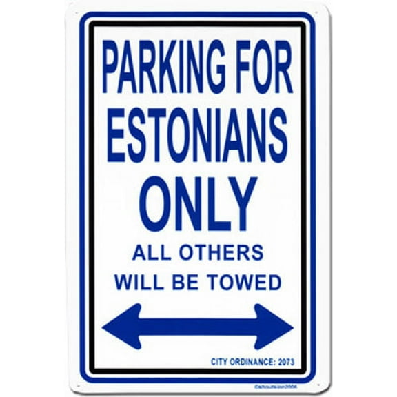 Estonia Parking Sign