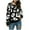 Black, variant on Herrnalise Women's Knitted Crop Tops Fashion Long Sleeves Leopard Round-Neck Tops Blouse Knitted Sweater Pullover Jumper Sweaters