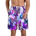 thumbnail image 1 of Balery Flying Butterflies Traje de Baño Estilo Hawaiano para Hombre, Shorts de Secado Rápido con Bolsillos-Small, 1 of 6