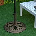 thumbnail image 2 of Outsunny Patio Umbrella Base Stand, Fit Dia. 1.5", 2" Pole, Bronze, 2 of 10