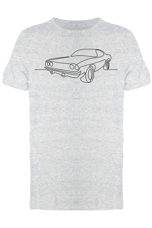 One Line Retro Car T-Shirt Men -Image by Shutterstock, Male Small