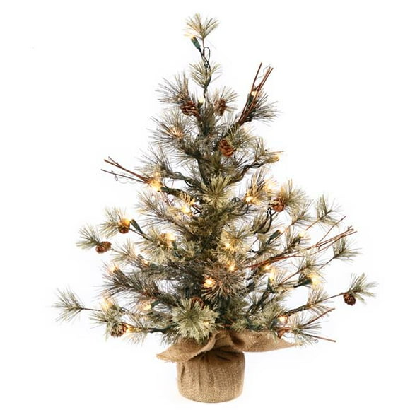 Dakota Pine Dura-Lit Tabletop Tree with LED Warm White Lights, 36 in.