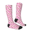 thumbnail image 3 of Daiia Sports Socks Cute Flamingo Printed Novelty Crew Socks for Men Women Knee High Socks Cotton Socks Soft & Breathable Support Unisex Socks, 3 of 9