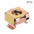 thumbnail image 2 of Unique Bargains M4 Cage Nuts for Server Rack Furniture Carbon Steel Yellow Zinc Plated 20Pcs, 2 of 3