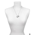 thumbnail image 2 of Delight Jewelry Goldtone Little Sister Rock on Clear Crystal Heart Silvertone Script Initial Disc - A - Charm Necklace, 20"+3", 2 of 4