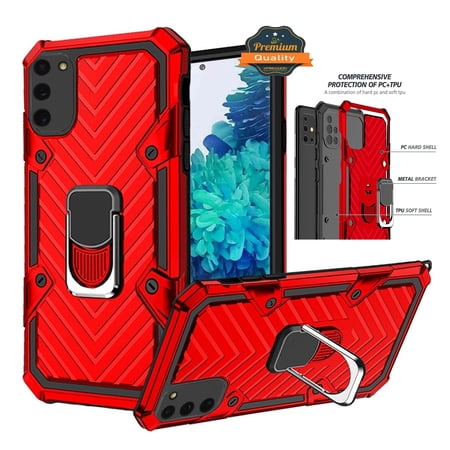 Apple iPhone 8 /7/6s/6 Case with Magnetic Ring Holder 360° Rotating Kickstand Dual Layer Hybrid Full-Body Drop Proof Rugged ,Xpm Phone Cover for iPhone 8 7 6 6s - Red