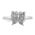 thumbnail image 3 of Sterling Silver Diamond Butterfly Ring, 3 of 6
