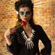 thumbnail image 5 of GOOHOCHY Collar de esqueleto de 2 piezas Collares de Halloween de estilo retro decoraciones de fiestas de Halloween, 5 of 8