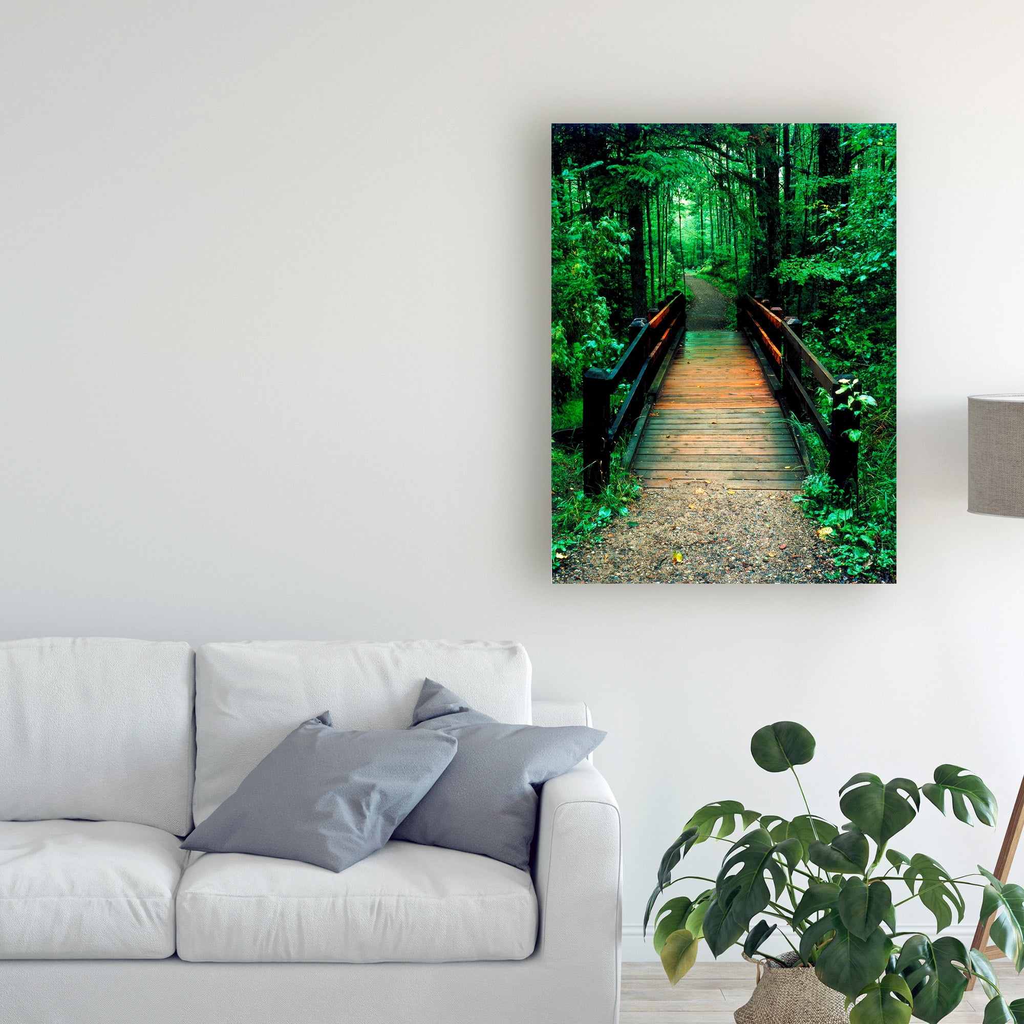 Trademark Fine Art 'Wooden Bridge Sundell Michigan' Canvas Art by Monte Nagler