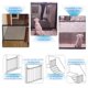 thumbnail image 4 of Dog Safety Gate Pet Safe Mesh Fence Portable Folding Baby Safety Gate Install Anywhere 110*72CM, 4 of 5