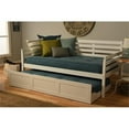 thumbnail image 2 of Kodiak Furniture Boho Daybed and Trundle in White with Linen Aqua Mattresses, 2 of 7