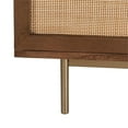 thumbnail image 5 of Pemberly Row Solid Wood with Natural Woven Cane TV Stand in Walnut, 5 of 5