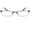 Rose Dust, variant on Unisex Clip-on Glasses - Rectangle Shape, Metal Full Rim, Pale Copper Rust