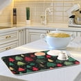 thumbnail image 5 of Christmas Trees in Dark Green and Red Colors Dish Drying Mat Kitchen Counter Mat Draining Mat Kitchen Accessories Dish Rack Pad for Dishes, Utensils, Countertops, Sinks 16x18in, 5 of 7