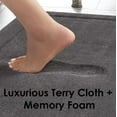 thumbnail image 4 of Oliver Brown Solid Print Traditional Bath Rugs, Gray, 17" x 24", 4 of 8